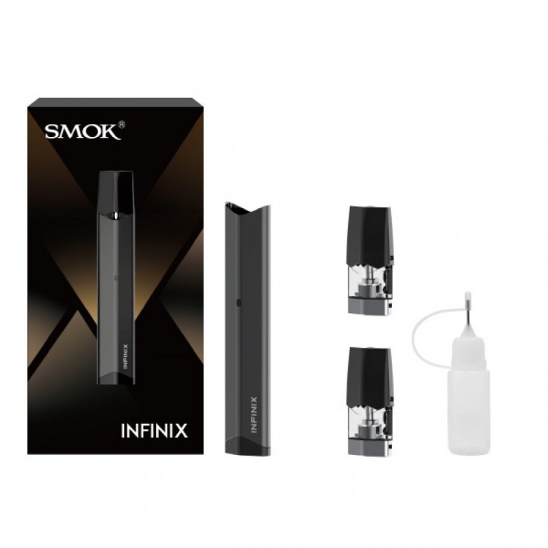 SMOK Infinix Pod Sistem Başlangıç Kiti ile pratik kullanım ve taşınabilirlik bir arada. Şık tasarımı ve kolay dolum sistemiyle ideal tercih.