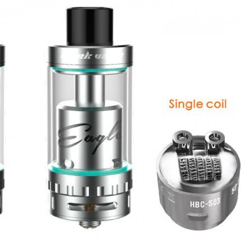 GeekVape Eagle Atomizer Tank ile yoğun aroma ve güçlü buhar üretimi. Yenilikçi tasarımı ve sızdırmaz yapısıyla üst düzey performans sunar.
