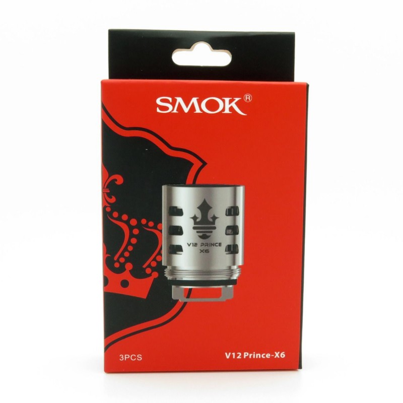 Smok TFV12 Prince X6 Coil ile yoğun aroma ve güçlü buhar deneyimi yaşayın. Orijinal yedek coil ile cihazınızdan maksimum verimi alın.