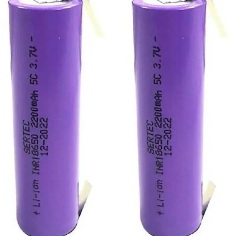 Sertec 18650 3.7V 2200 mAh Li-Ion şarjlı pil ile cihazlarınıza uzun süreli ve güvenilir enerji sağlayın. Yüksek performans, uygun fiyat!