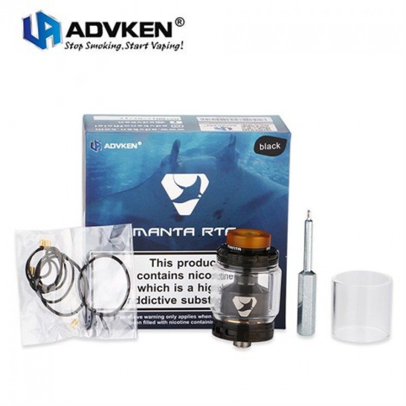 Advken Manta RTA Atomizer ile yoğun aroma ve güçlü buhar üretimi. Çift coil desteğiyle üstün performans ve şık tasarımı bir arada sunar.