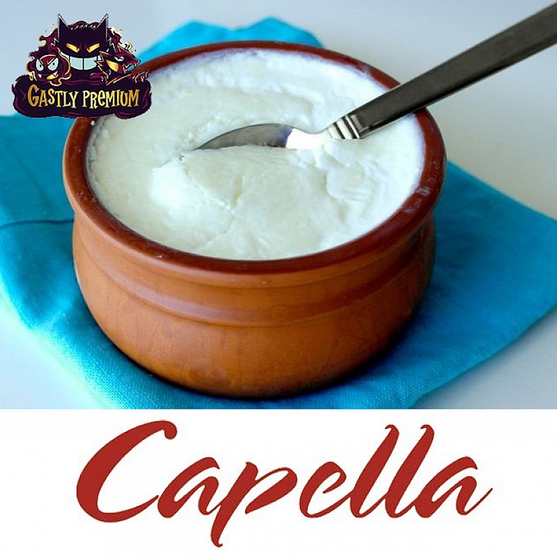 Capella Greek Yogurt ile kremsi, yoğun ve doğal yoğurt aromasını keşfedin. Tatlı ve içecek tarifleriniz için mükemmel bir lezzet seçimi!