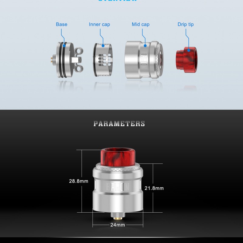 Geekvape BARON RDA, çift coil desteği ve üstün hava akışıyla yüksek performans sunar. Dayanıklı yapısı ve kolay kurulumu ile öne çıkar.