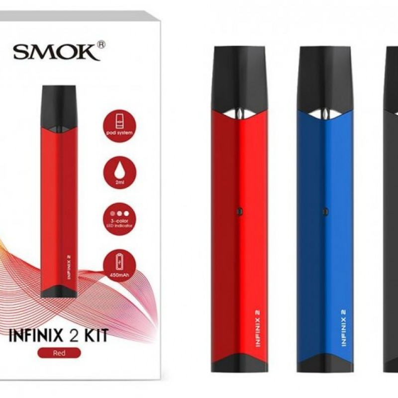 Smok Infinix 2 Pod Kit, kompakt tasarımı ve kolay kullanımıyla günlük buhar keyfinizi üst seviyeye taşır. Hafif, şık ve taşınabilir.