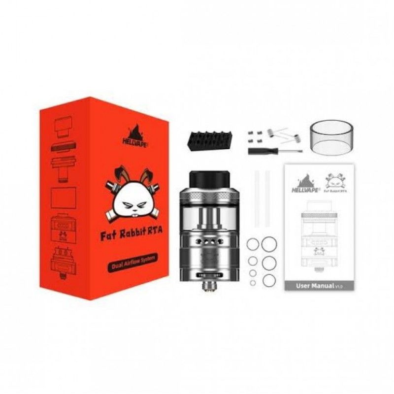 Hellvape Fat Rabbit RTA 28mm atomizer ile yoğun buhar ve lezzet deneyimi yaşayın. Çift hava akımı ve kolay dolum sistemiyle mükemmel uyum sağlar.