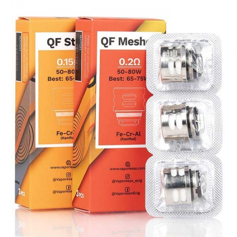 Vaporesso Skrr Tank QF Coil (Mesh/Strip/Ccell) ile yoğun aroma, güçlü performans ve uzun ömürlü kullanım avantajını şimdi keşfedin.