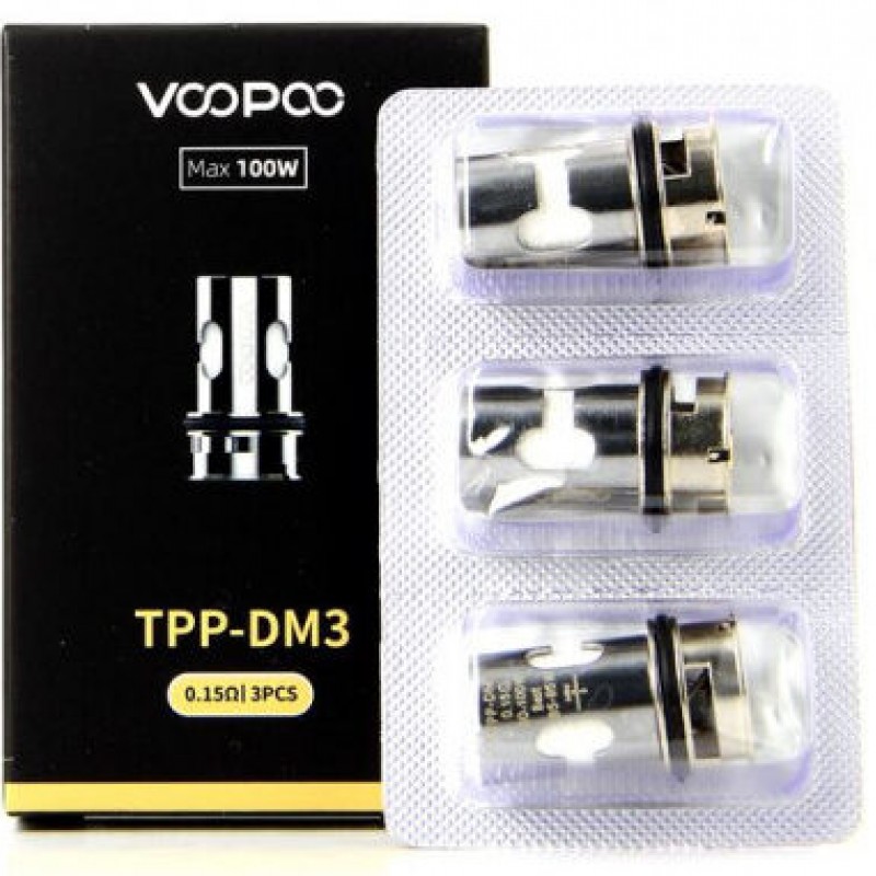 VooPoo TPP DM3 0.15 coil ile yoğun aroma ve güçlü performans elde edin. Uyumlu cihazlarla mükemmel uyum sağlar, uzun ömürlü kullanım sunar.