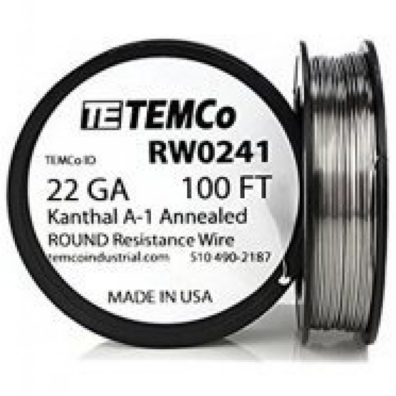 TEMCo Kanthal A1 22 GA 10 metre tel, yüksek ısı direnci ve uzun ömürlü yapısıyla ısınma uygulamaları için ideal bir seçim sunar.