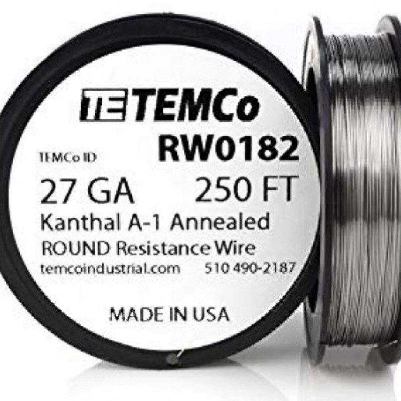 TEMCo Kanthal A1 27 GA 10 metre tel, yüksek ısıya dayanıklı ve uzun ömürlü direnç teli arayanlar için ideal seçim. Hemen sipariş verin!