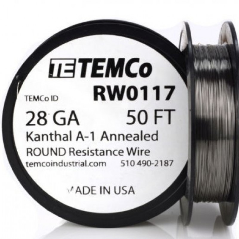 Yüksek ısıya dayanıklı TEMCo Kanthal A1 28 GA tel ile güvenilir sarımlar yapın. 10 metre uzunluk, kaliteli ve uzun ömürlü kullanım sağlar.