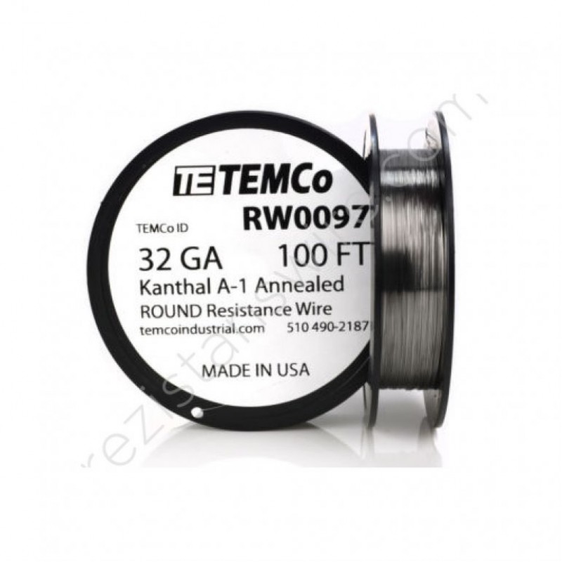 TEMCo Kanthal A1 32 GA 10 metre tel, yüksek ısıya dayanıklı yapısıyla direnç teli uygulamaları için ideal seçim. Hızlı kargo, güvenli alışveriş!